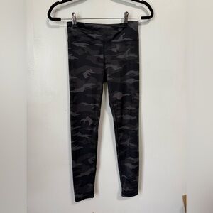 Athleta Girl High Rise Chit Chat Tight Leggings Camo Black Size XL/14